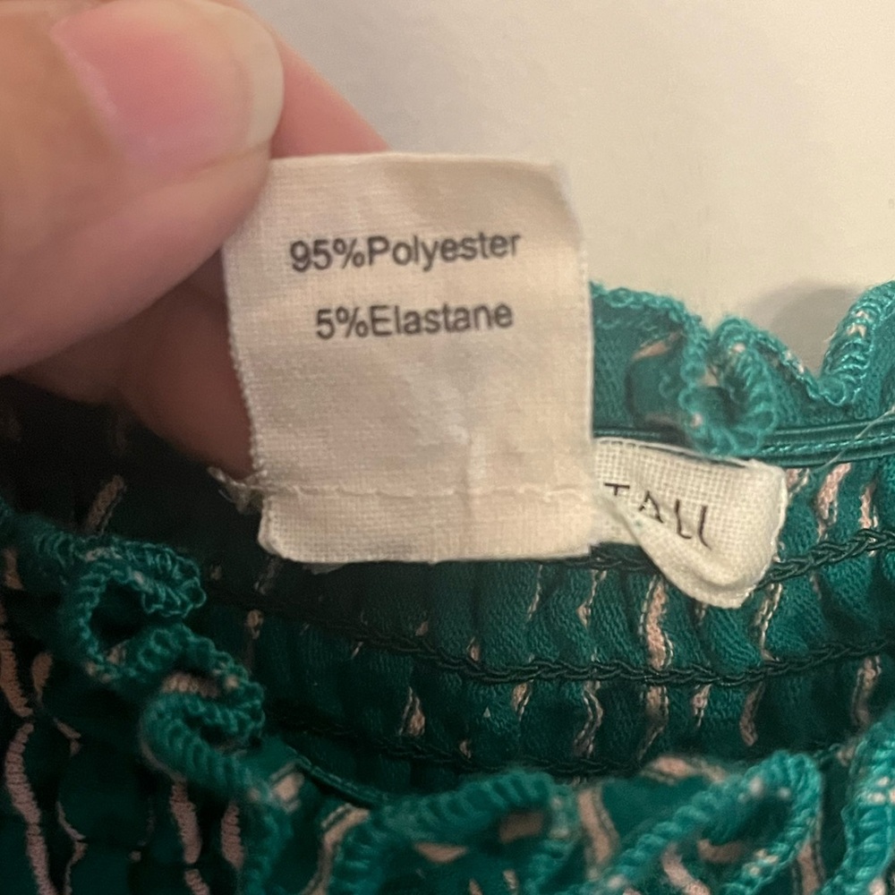 Glamorous Teal and White Striped Smocked Mini Dress - Picture 4 of 6